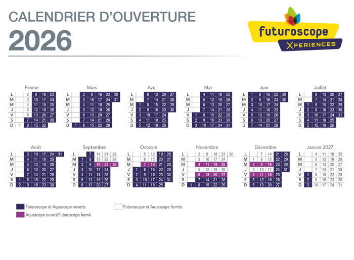 CALENDRIER FUTUROSCOPE