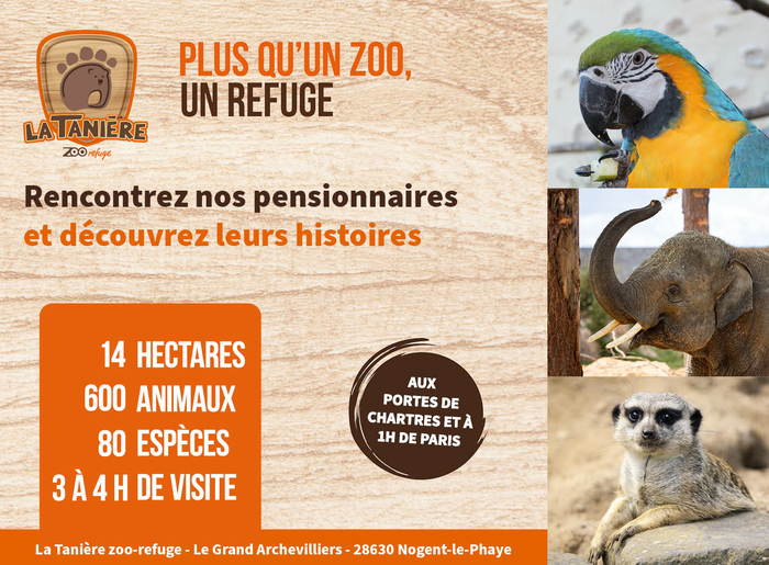 Visuel présentation La Tanière zoo-refuge